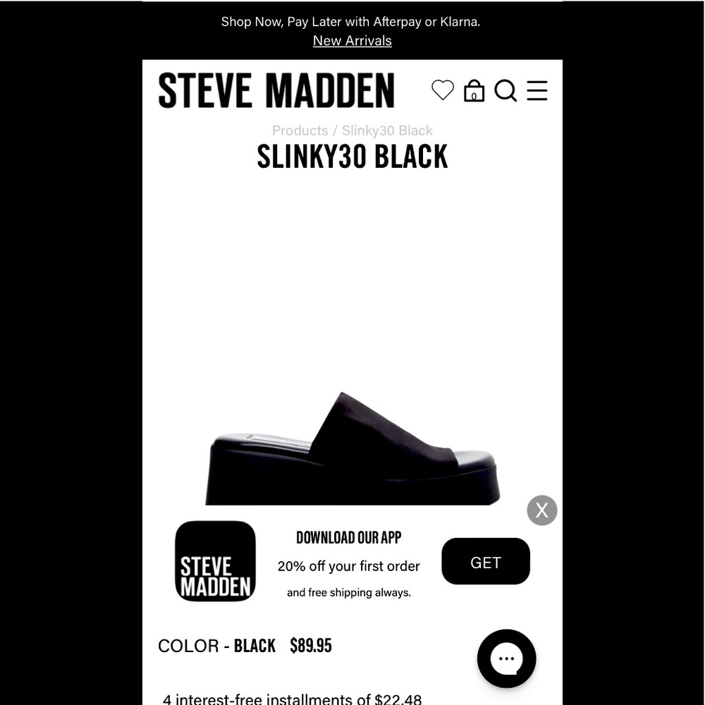 Steve Madden Never worn , “Slinky” slip on shoes 7m